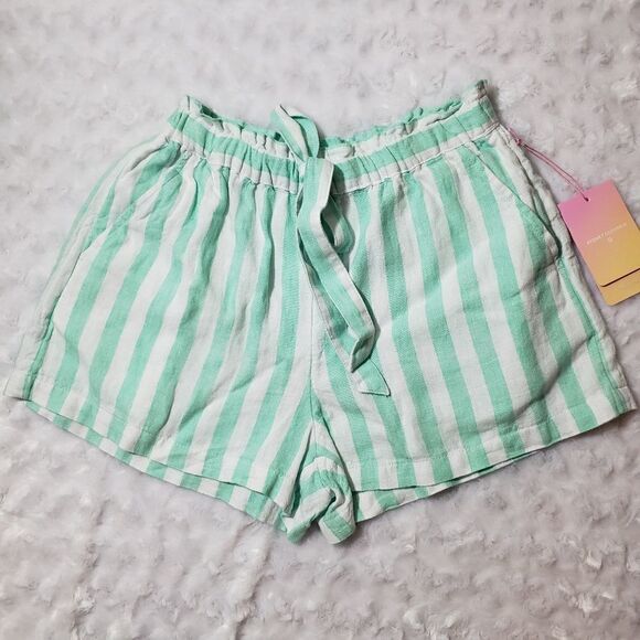 Stoney Clover Lane x Target XXS light green striped shorts - Picture 1 of 3